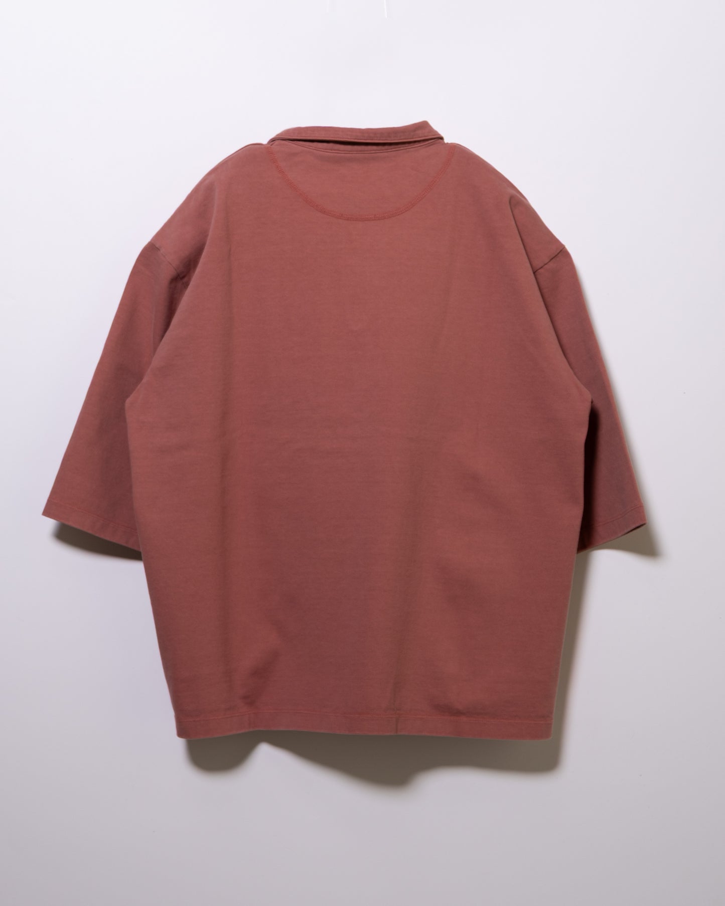 PLATING JERSEY SKIPPER T-SHIRT - CORAL RED