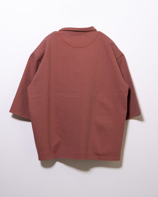 PLATING JERSEY SKIPPER T-SHIRT - CORAL RED