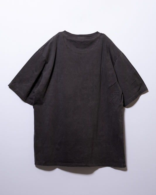 60 ROYAL COTTON CROSS JERSEY "BLAH BLAH BLAH..." PRINT T-SHIRT - SMOKE BLACK