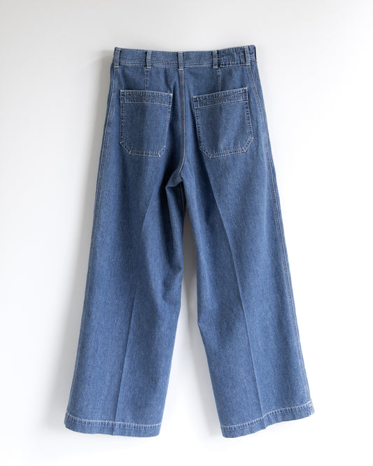 8.5oz SIDE PANEL EMBROIDERED PANTS - INDIGO