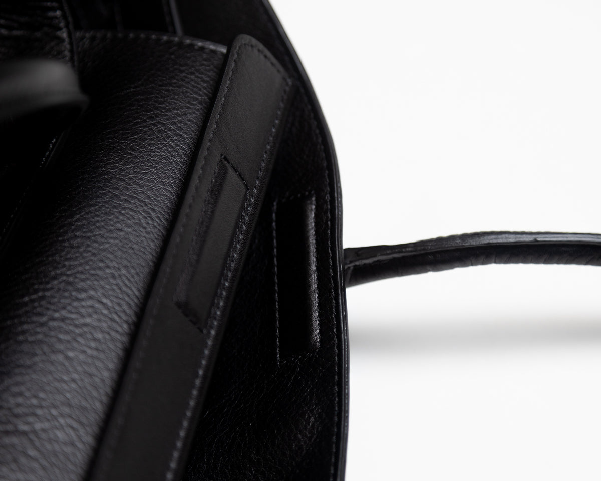 ELLA LEATHER BAG - BLACK