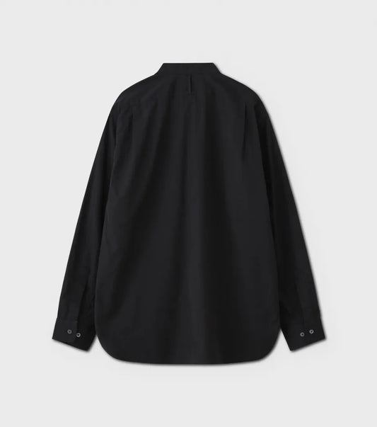 BAND COLLAR DRESS SHIRT - CHARCOAL