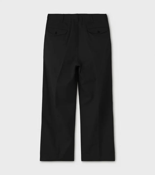 OFFICER TROUSERS(WIDE) - INK BLACK