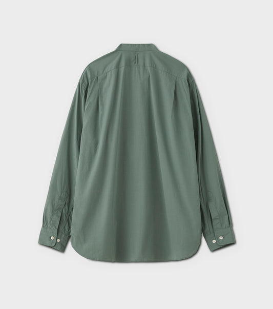 BAND COLLAR DRESS SHIRT - SAGE GREEN