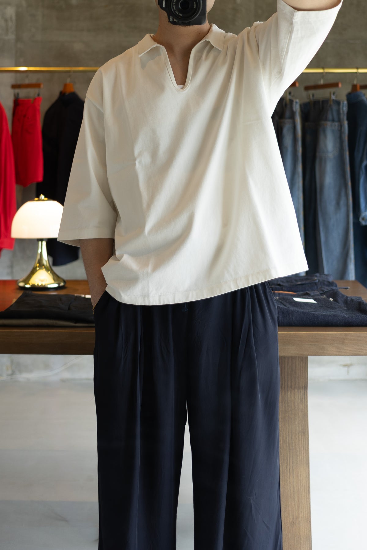 PLATING JERSEY SKIPPER T-SHIRT - WHITE