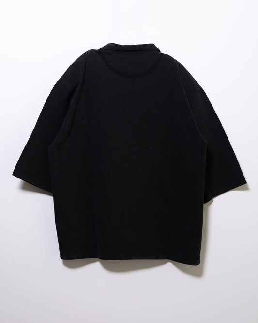 PLATING JERSEY SKIPPER T-SHIRT - BLACK