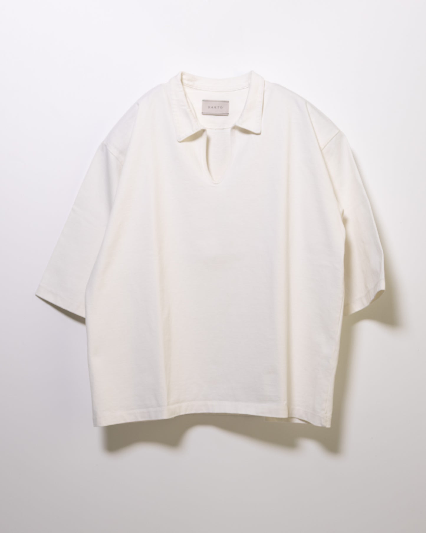 PLATING JERSEY SKIPPER T-SHIRT - WHITE