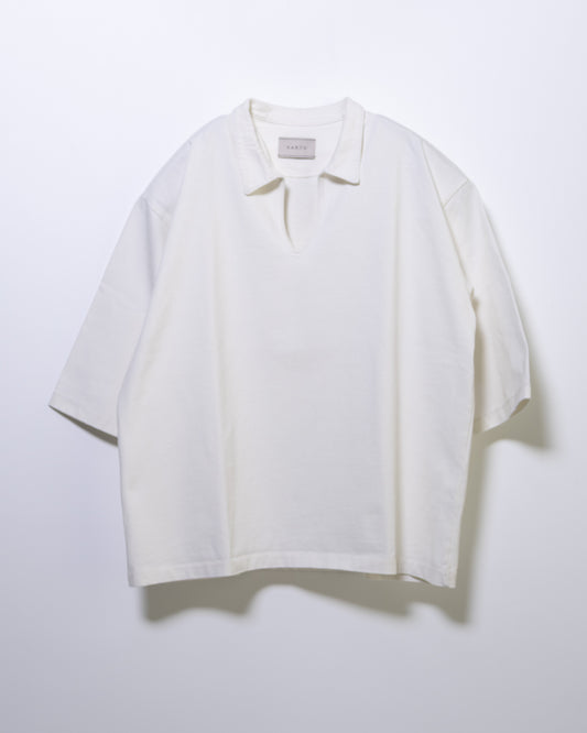 PLATING JERSEY SKIPPER T-SHIRT - WHITE