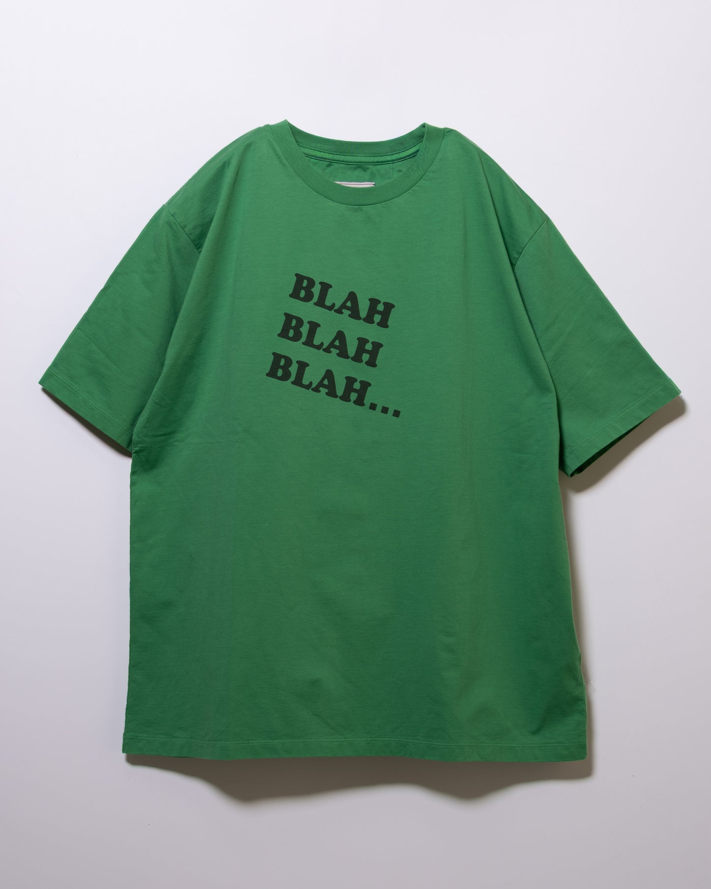 60 ROYAL COTTON CROSS JERSEY "BLAH BLAH BLAH..." PRINT T-SHIRT - PAGODA