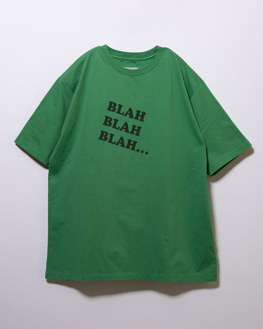 60 ROYAL COTTON CROSS JERSEY "BLAH BLAH BLAH..." PRINT T-SHIRT - PAGODA