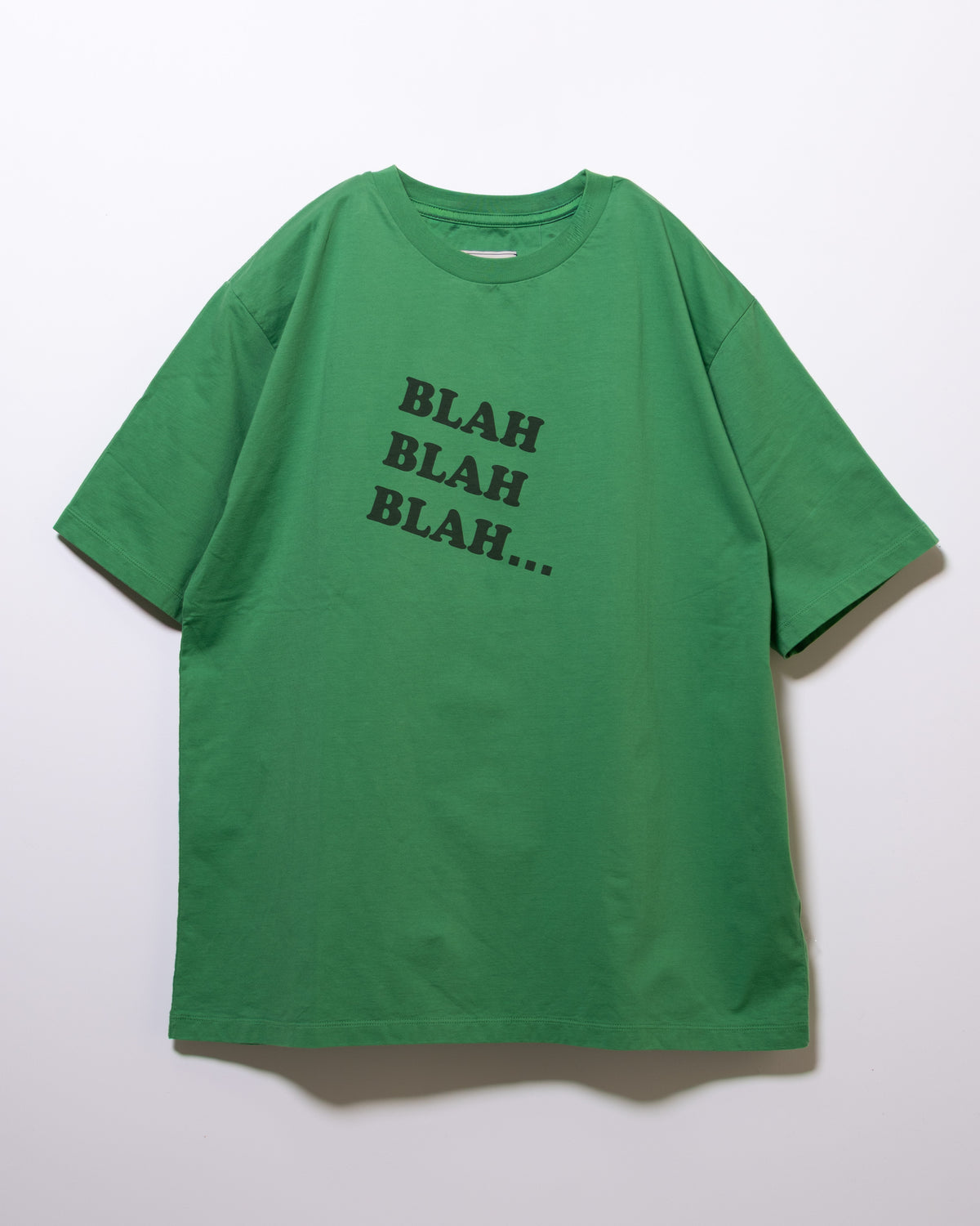 60 ROYAL COTTON CROSS JERSEY "BLAH BLAH BLAH..." PRINT T-SHIRT - PAGODA