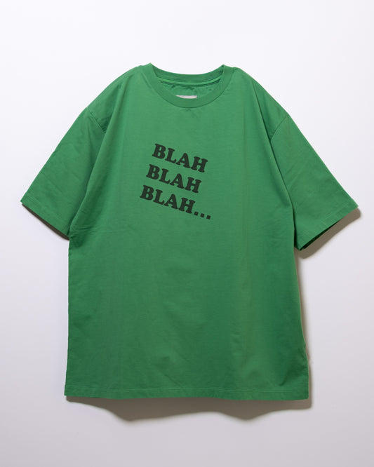 60 ROYAL COTTON CROSS JERSEY "BLAH BLAH BLAH..." PRINT T-SHIRT - PAGODA
