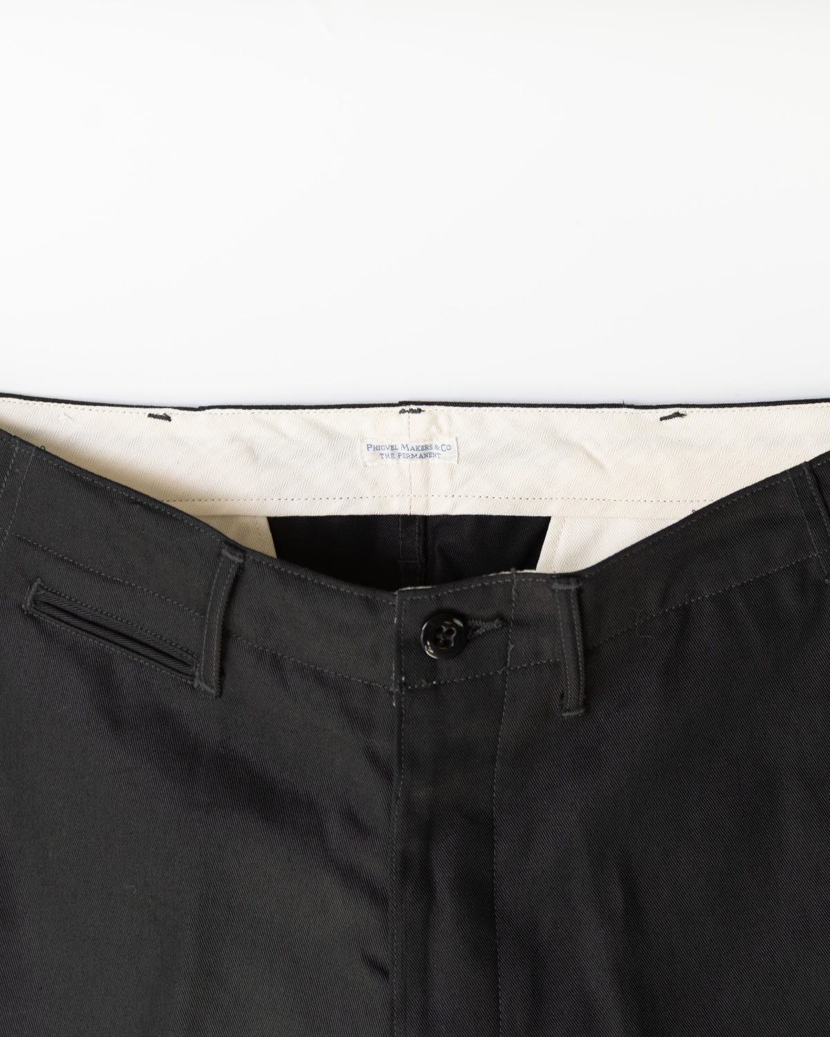 OFFICER TROUSERS(WIDE) - INK BLACK