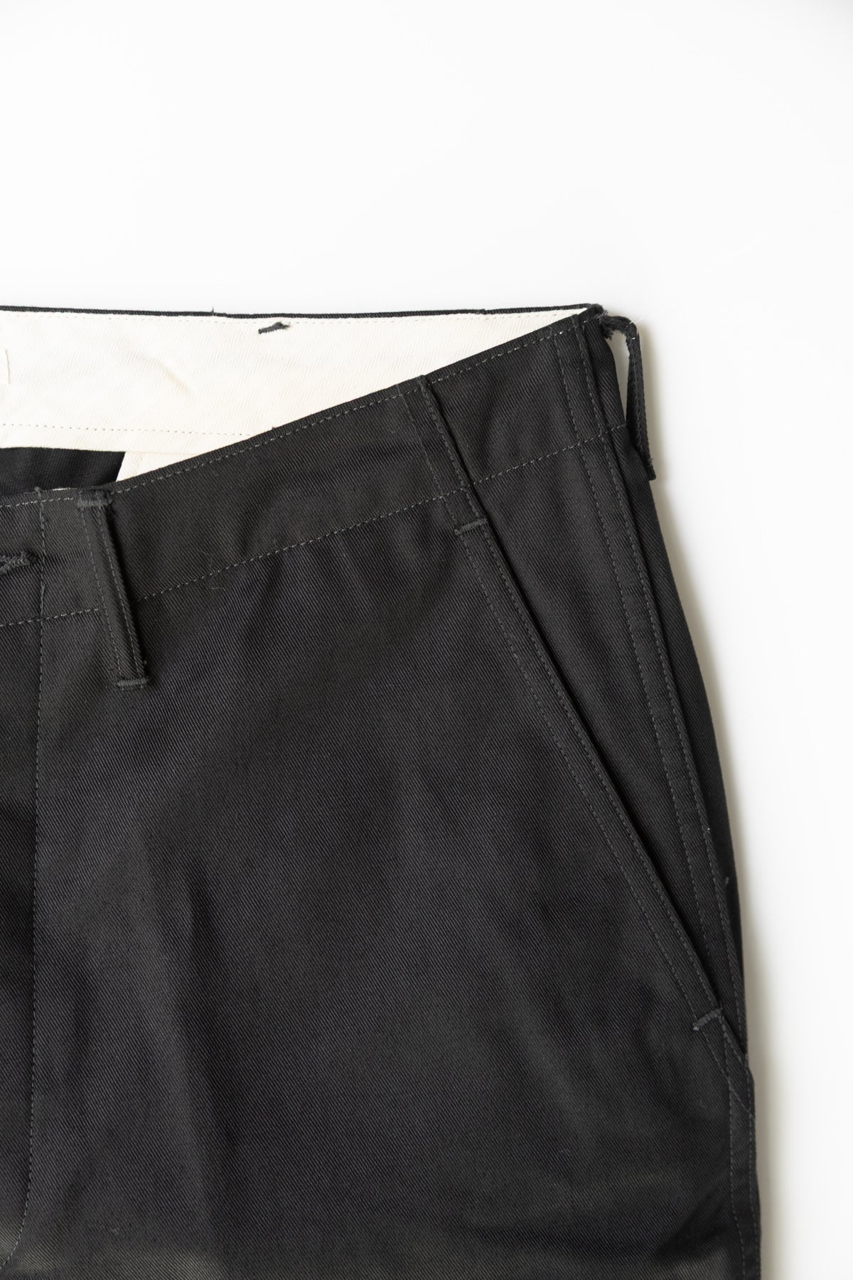 OFFICER TROUSERS(WIDE) - INK BLACK