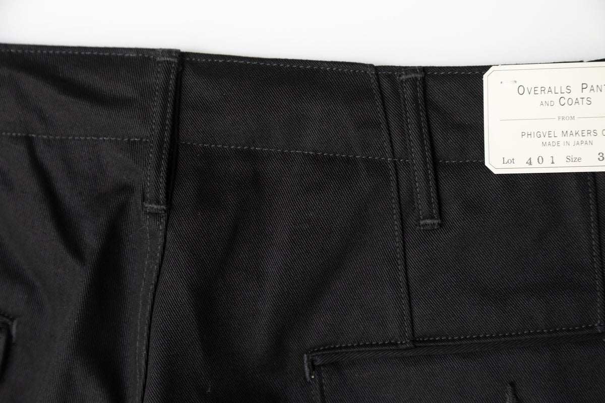 OFFICER TROUSERS(WIDE) - INK BLACK