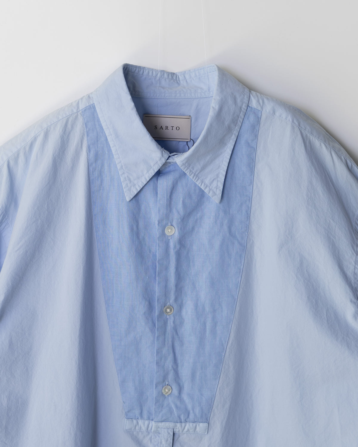140/2 TYPEWRITER REGULAR COLLAR SHIRT - SAX
