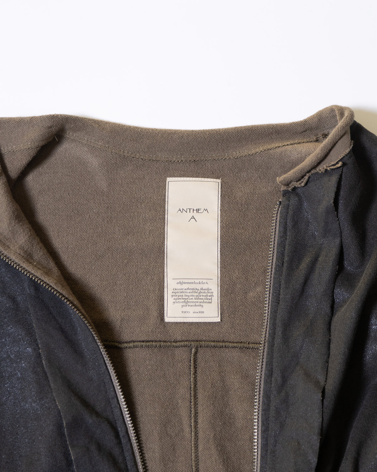 CRACK TERRY MILITARY BLOUSON - OLIVE DRAB