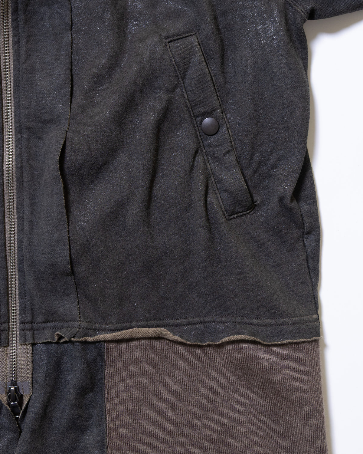 CRACK TERRY MILITARY BLOUSON - OLIVE DRAB