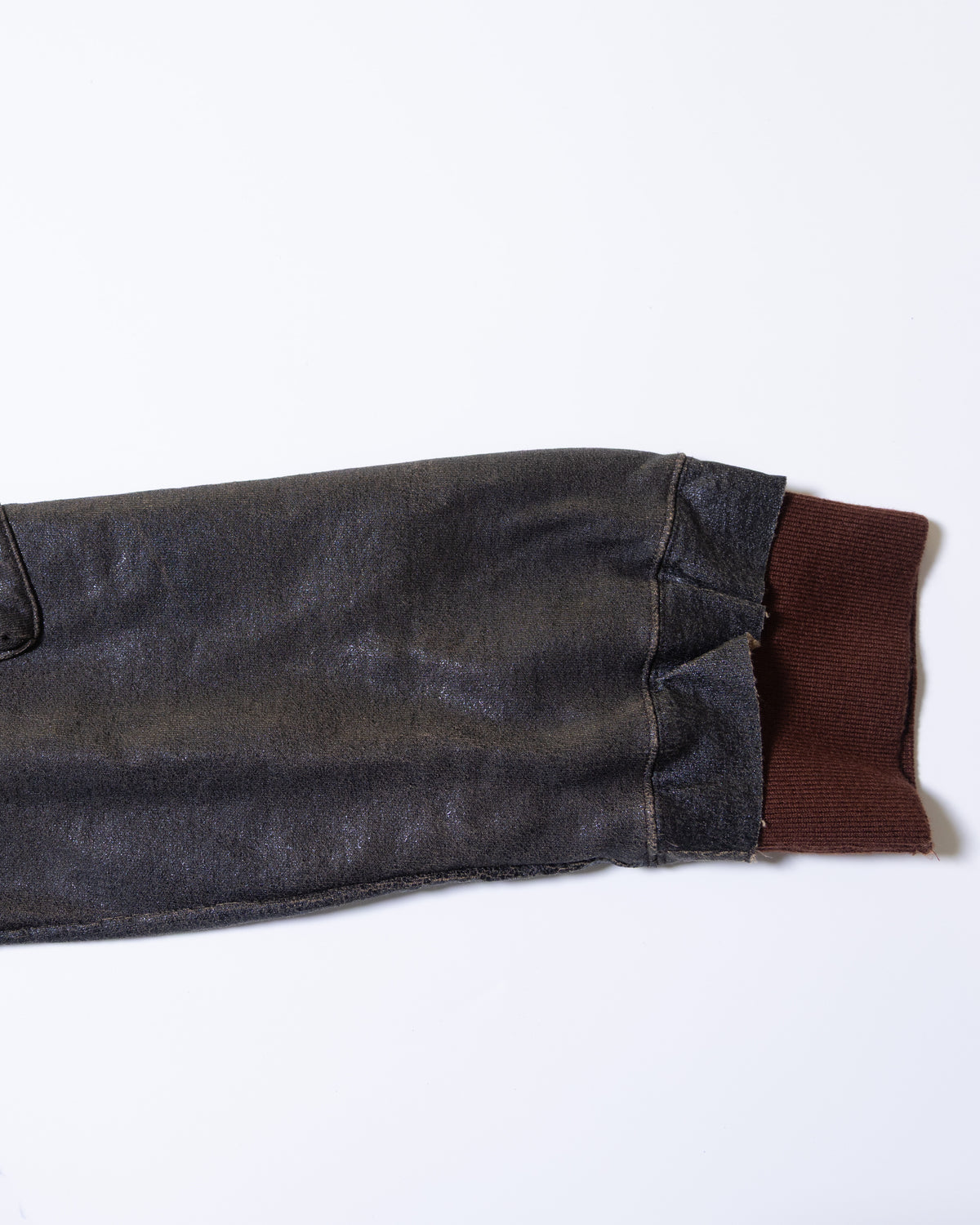 CRACK TERRY MILITARY BLOUSON - BROWN