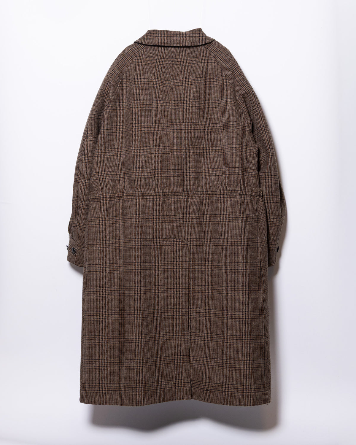 MASTER SHILD COTTON GABADINE / WO/NY TWEED REVERSIBLE HUNTING COAT - BLACK/BROWN CHECK