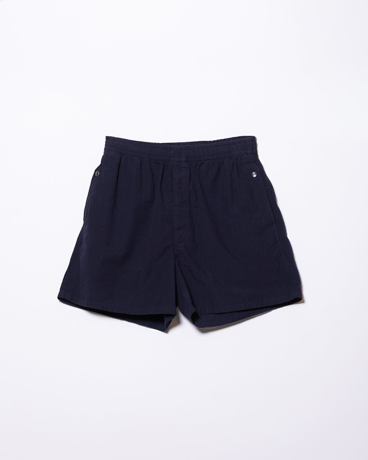 高密度コットンサイド刺繍ショートパンツ - JET NAVY