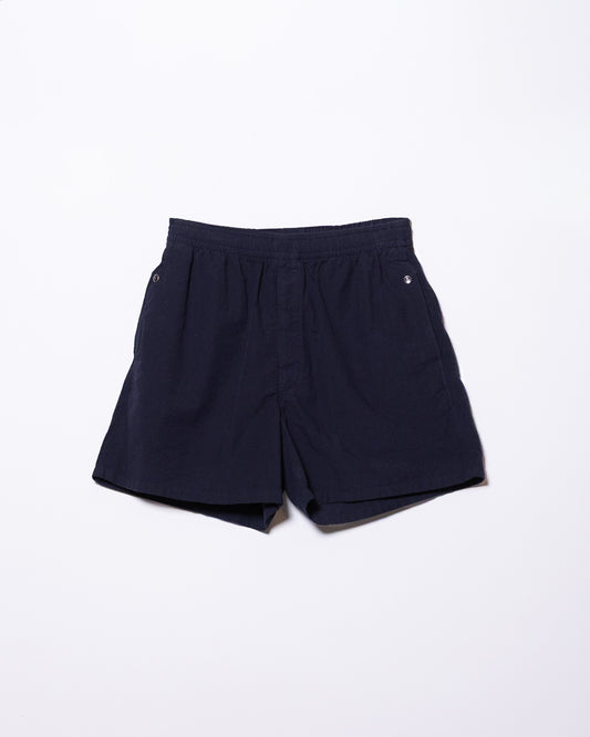 高密度コットンサイド刺繍ショートパンツ - JET NAVY