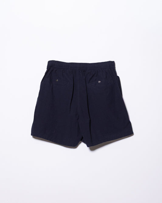 高密度コットンサイド刺繍ショートパンツ - JET NAVY