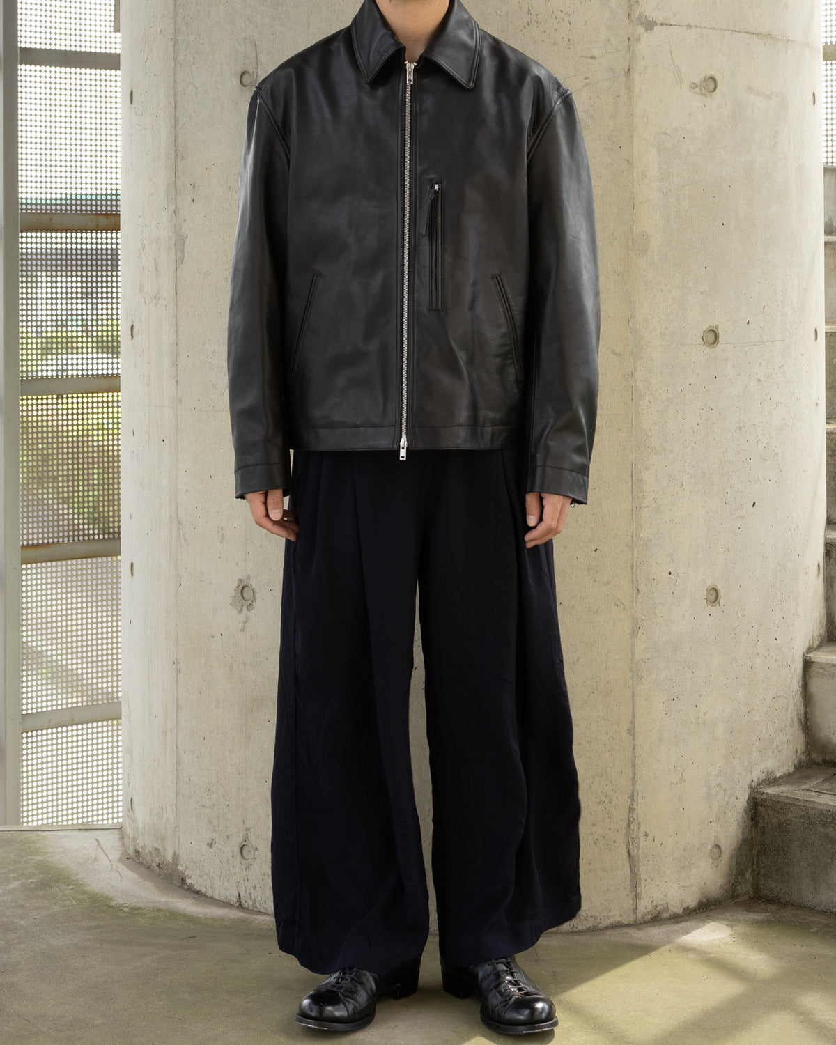 BUFFARO CARF MINIMAL RIDING JACKET - BLACK