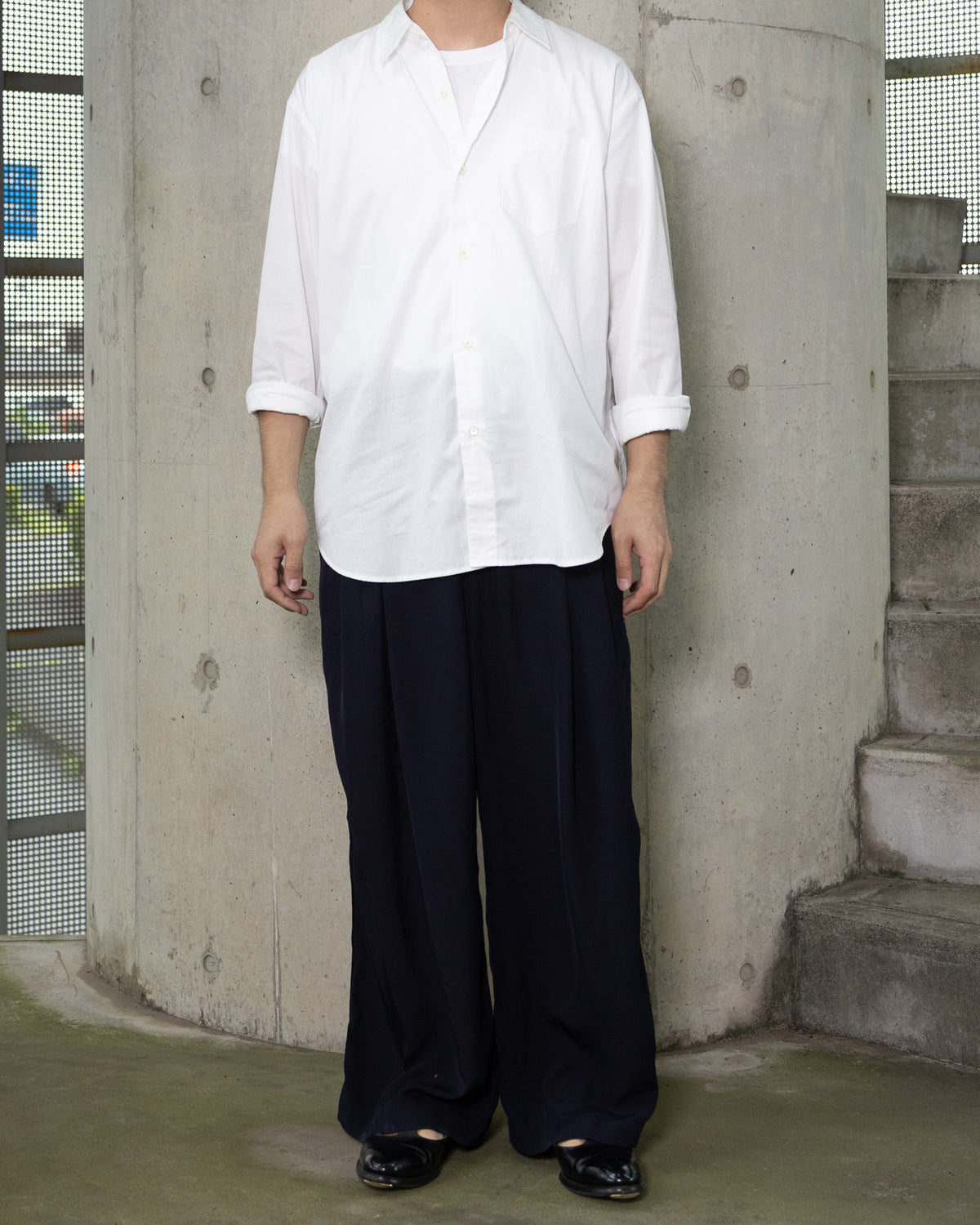 POPLIN DRESS SHIRT(CLASSIC) - OFF WHITE
