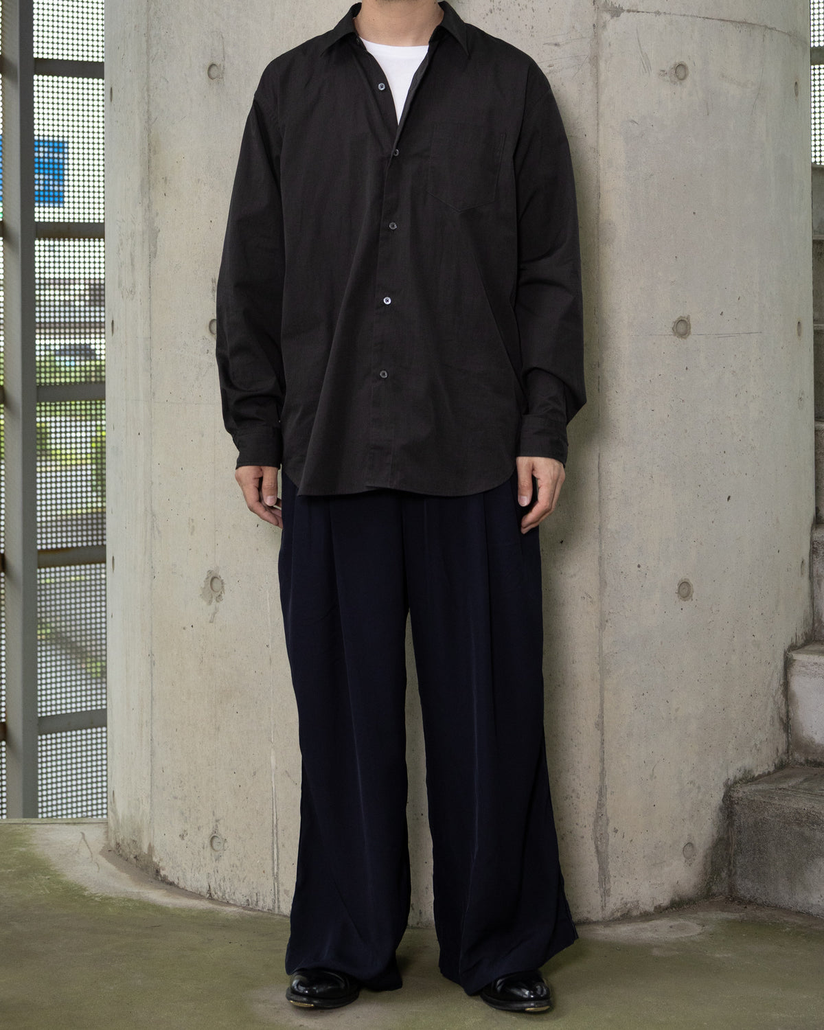 POPLIN DRESS SHIRT(CLASSIC) - CHARCOAL