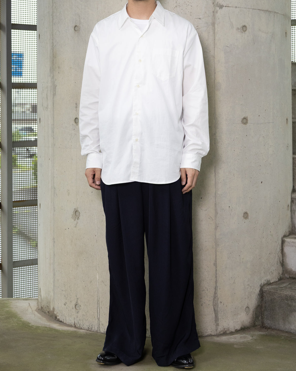 POPLIN DRESS SHIRT(CLASSIC) - OFF WHITE