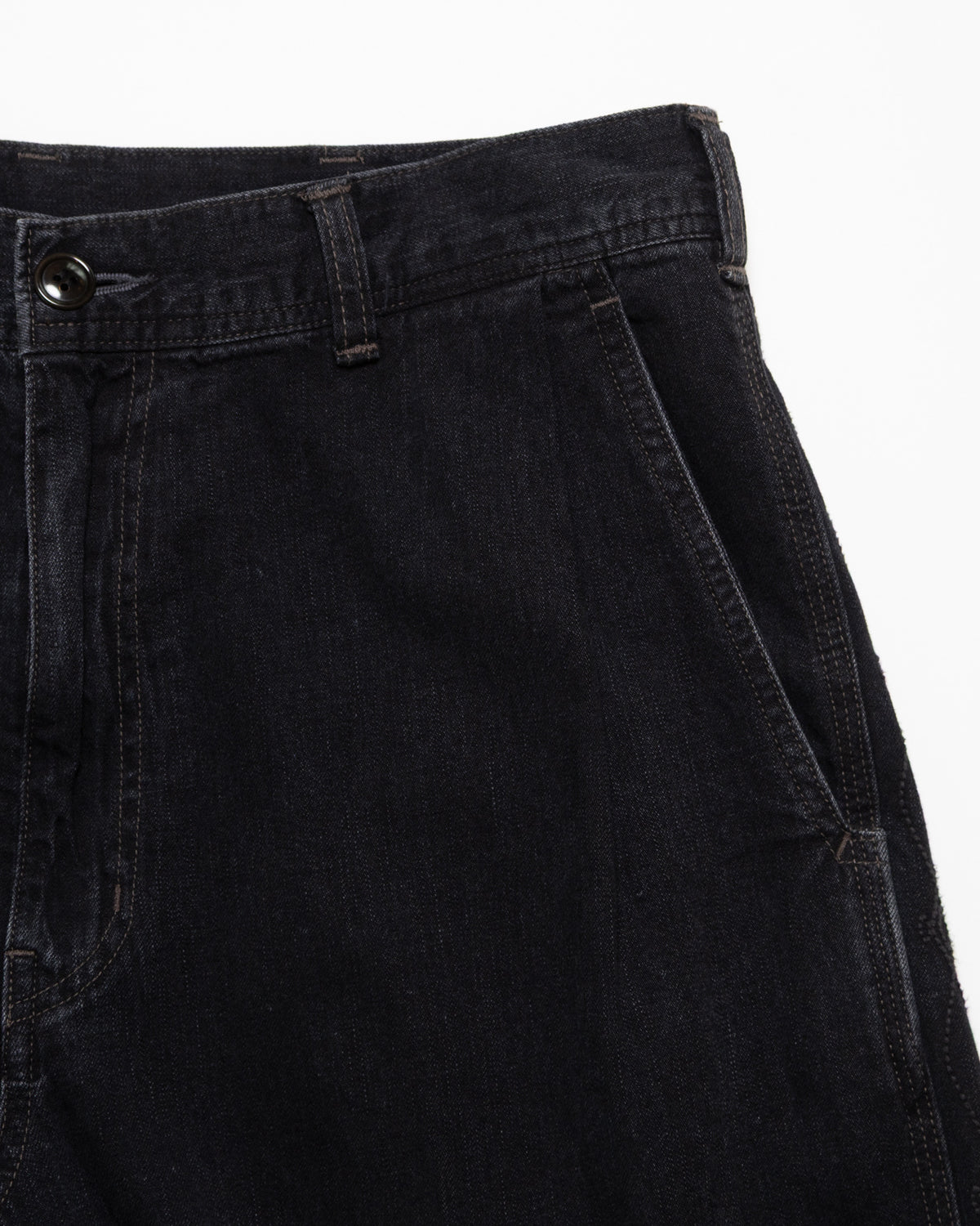 8.5oz SIDE PANEL EMBROIDERED PANTS - BLACK