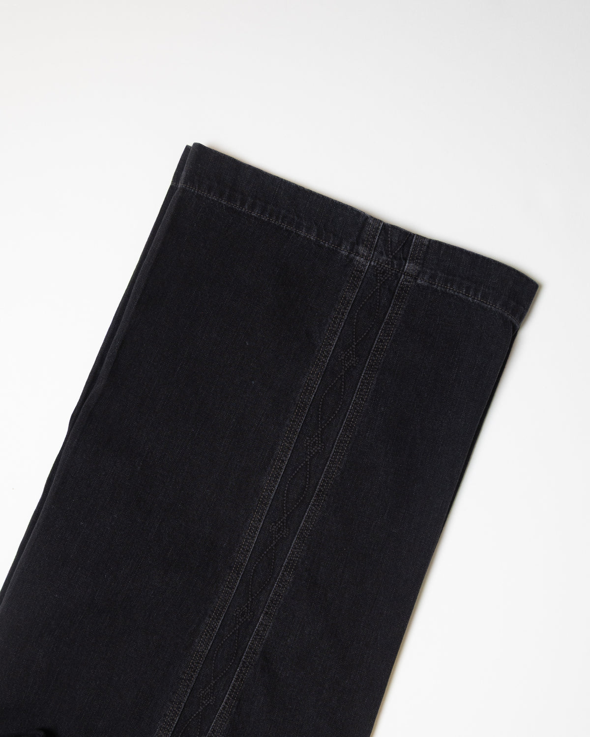 8.5oz SIDE PANEL EMBROIDERED PANTS - BLACK