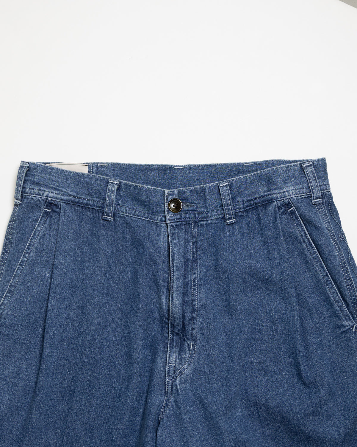 8.5oz SIDE PANEL EMBROIDERED PANTS - INDIGO