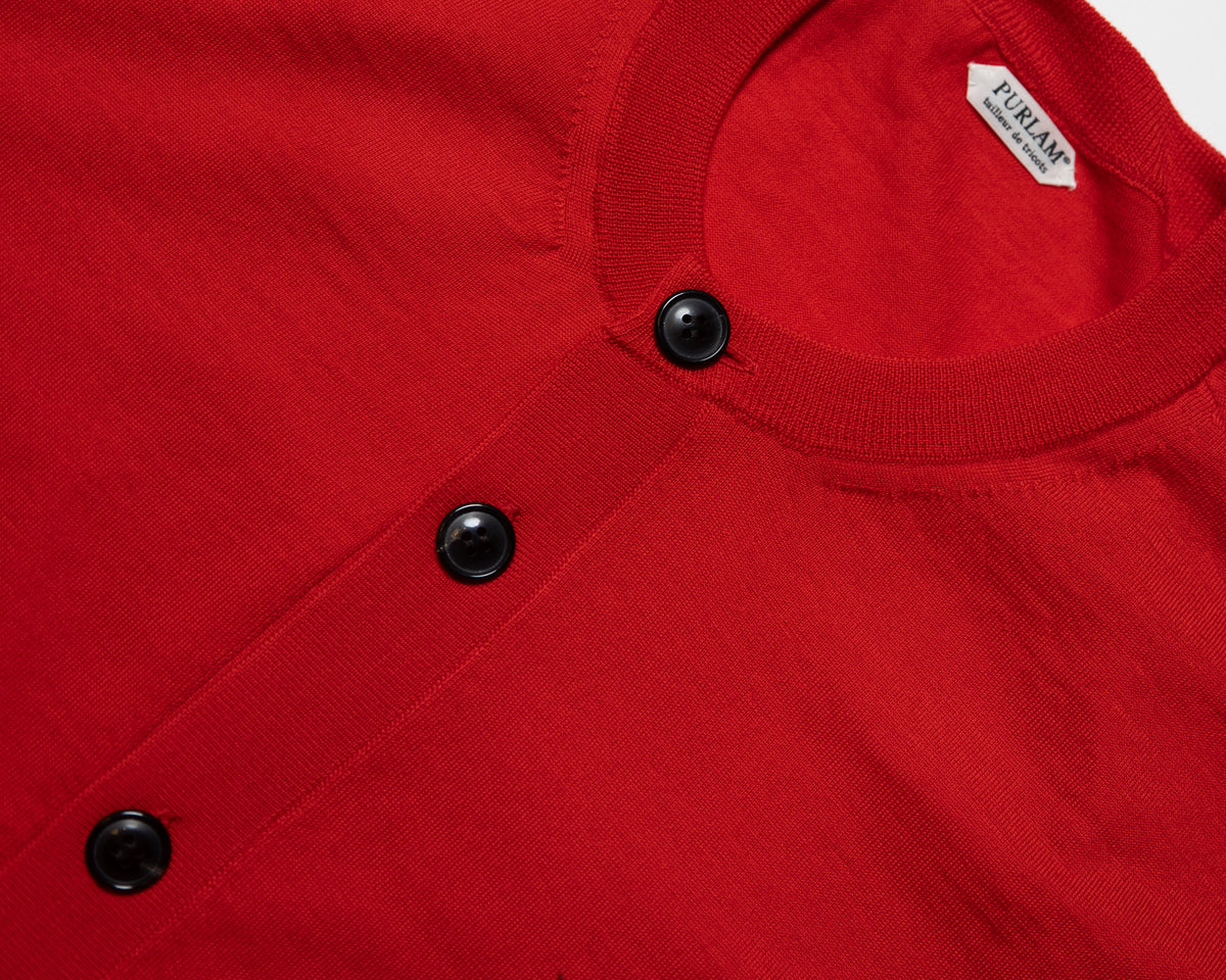 EFM KNIT CARDIGAN - RED