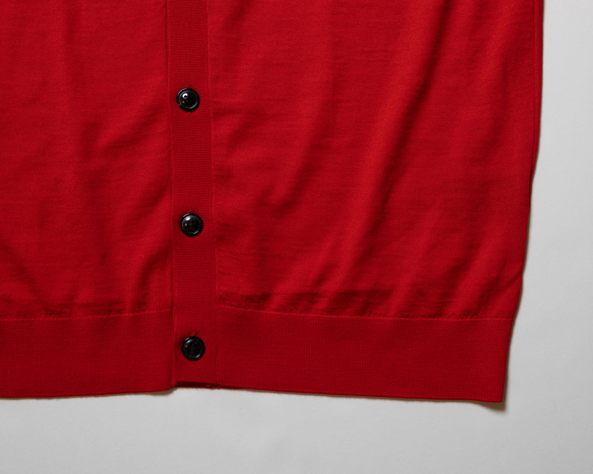 EFM KNIT CARDIGAN - RED