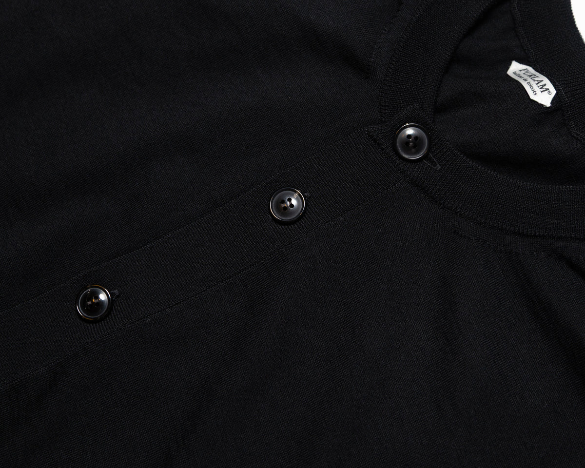 EFM KNIT CARDIGAN - BLACK