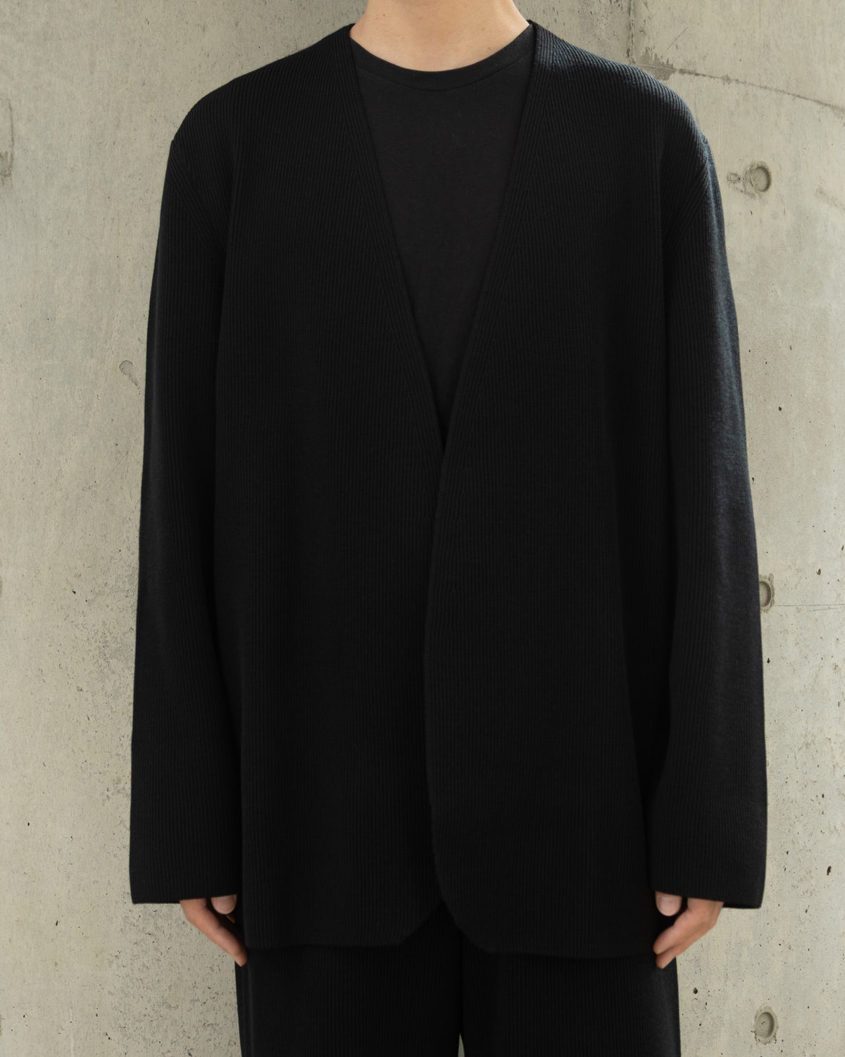 FCR KNIT JACKET - BLACK