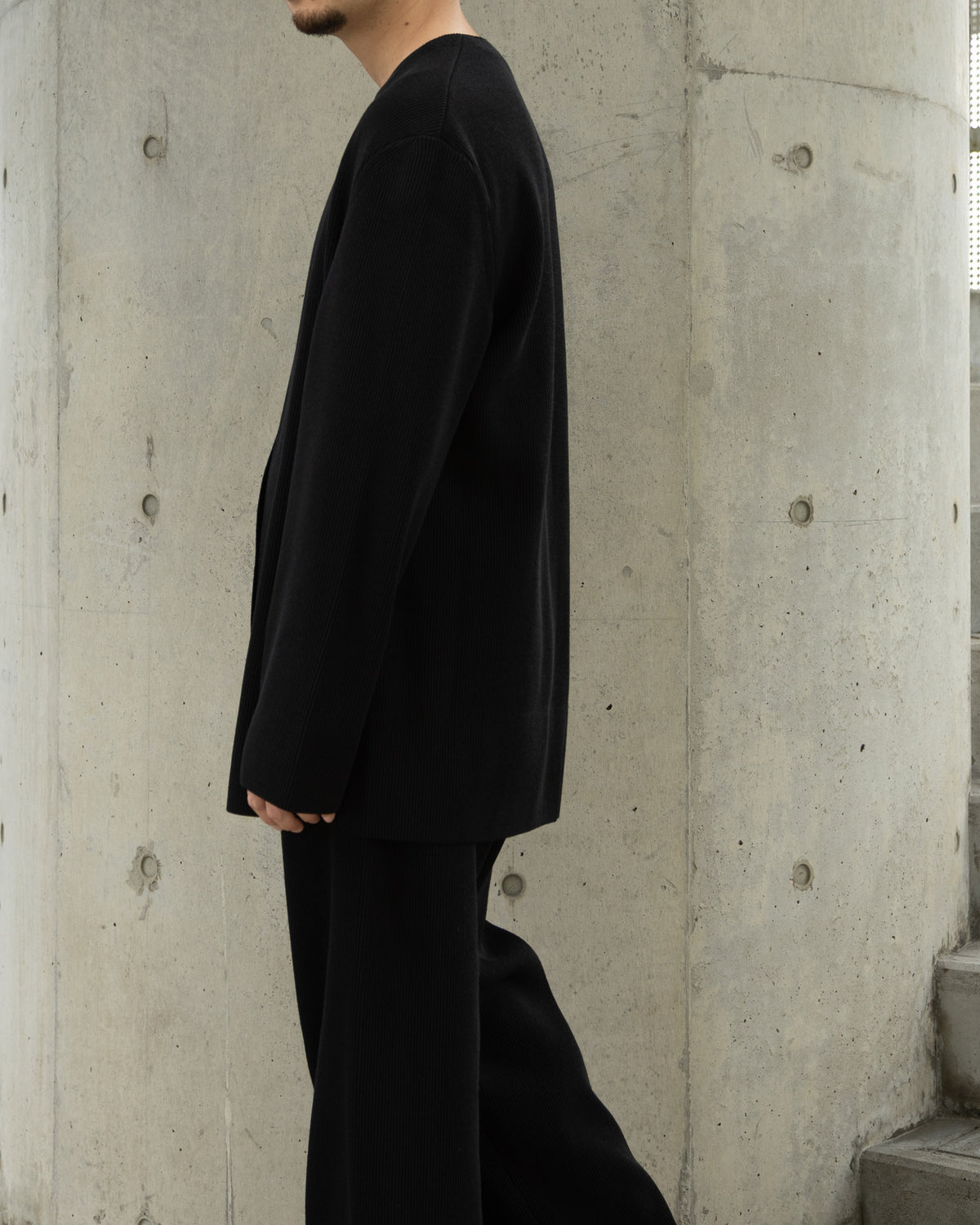 FCR KNIT JACKET - BLACK