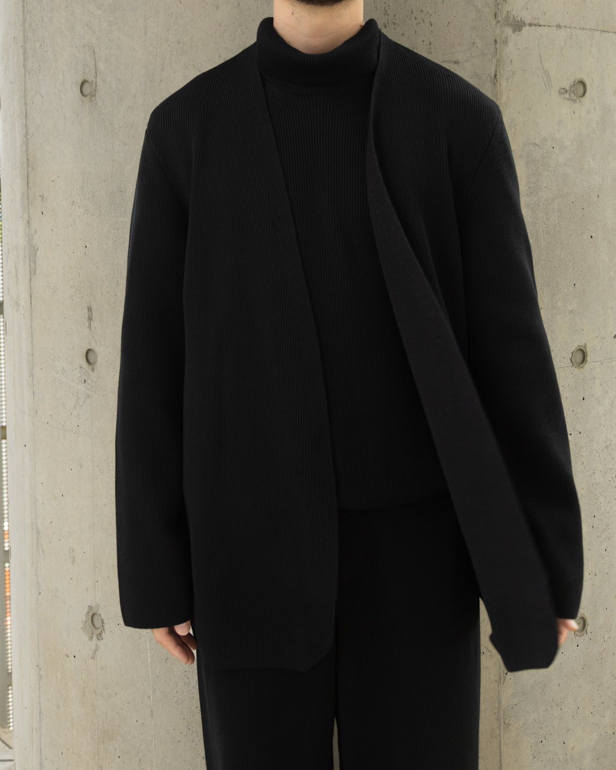 FCR KNIT JACKET - BLACK