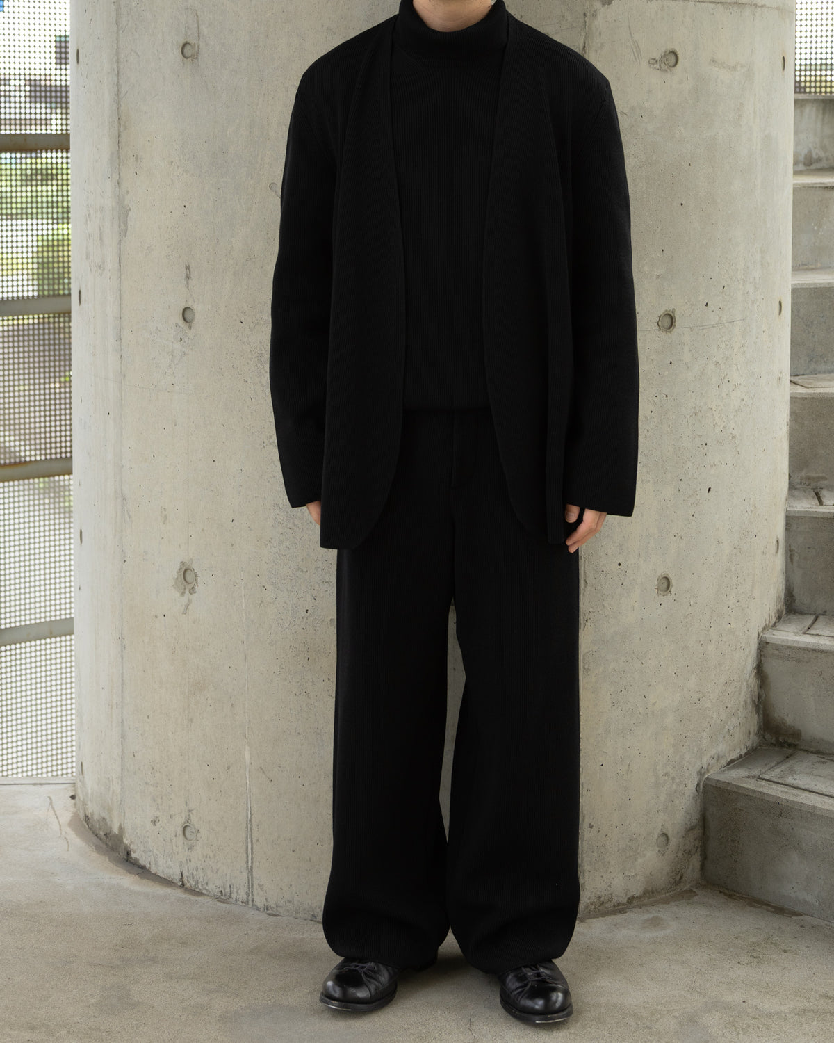 FCR KNIT TROUSERS - BLACK