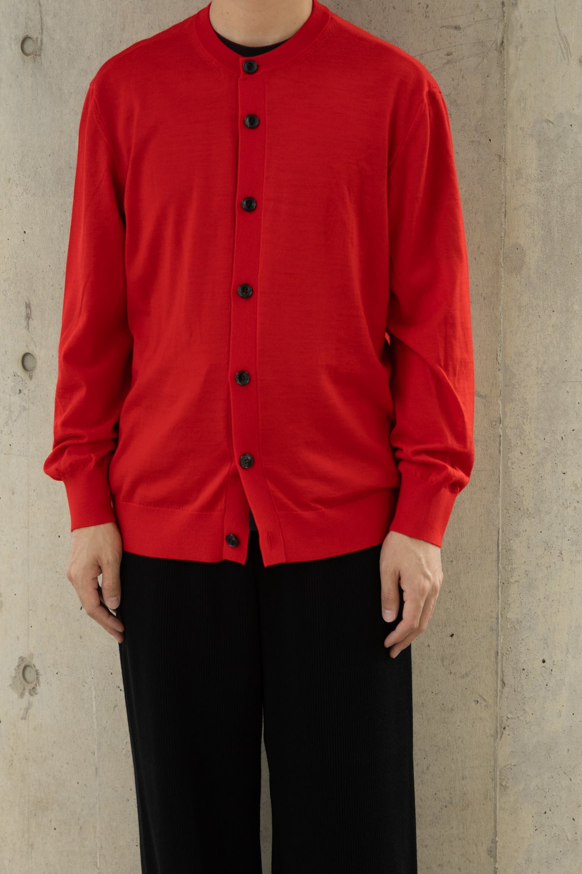 EFM KNIT CARDIGAN - RED