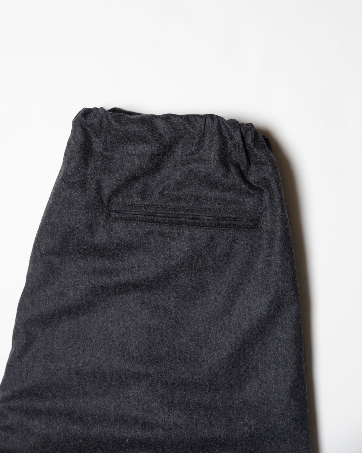 WOOL CASHMERE POPLIN MELTON NO-BRAINER PANTS - CHARCOAL