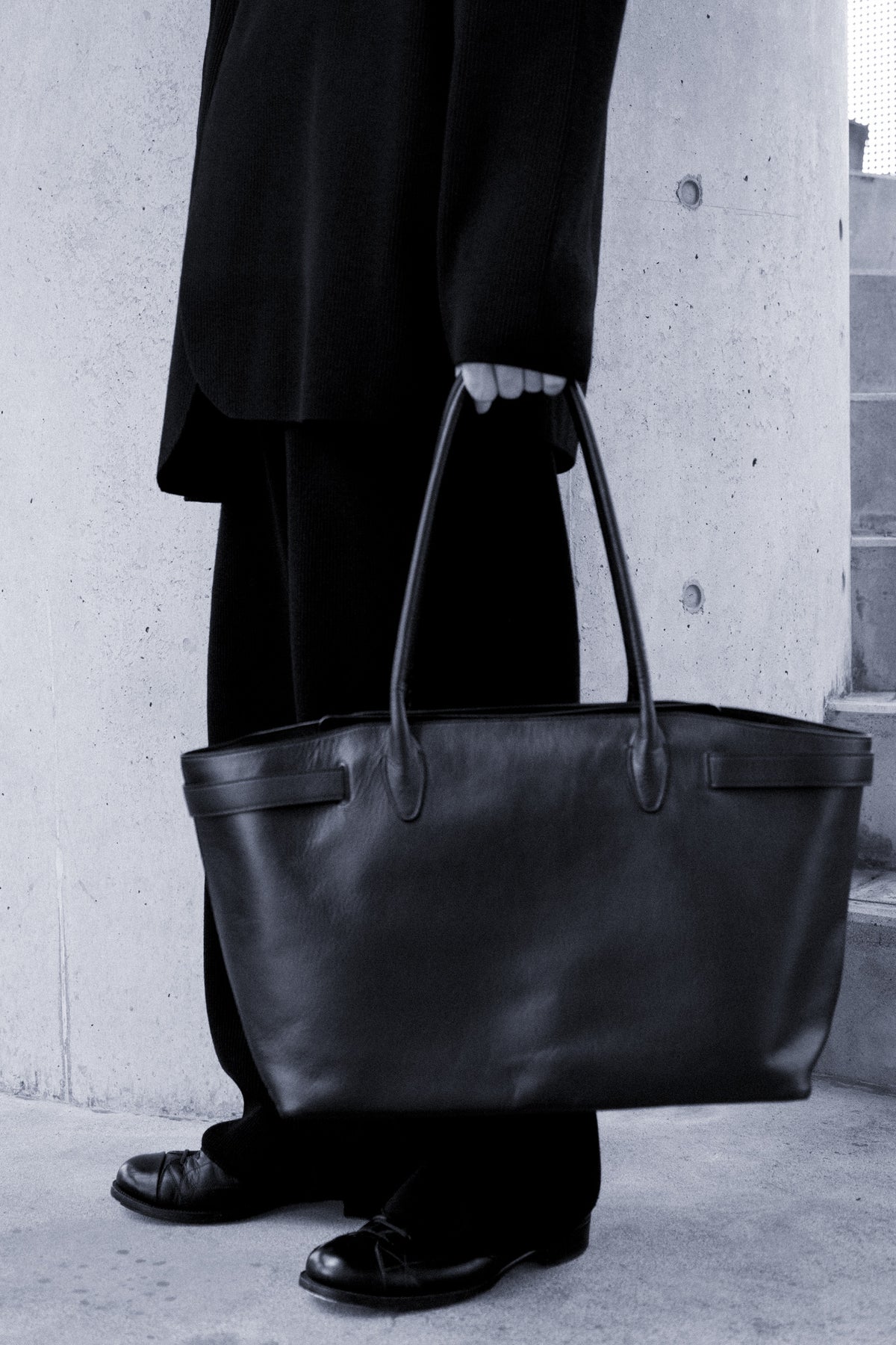 ELLA LEATHER BAG - BLACK