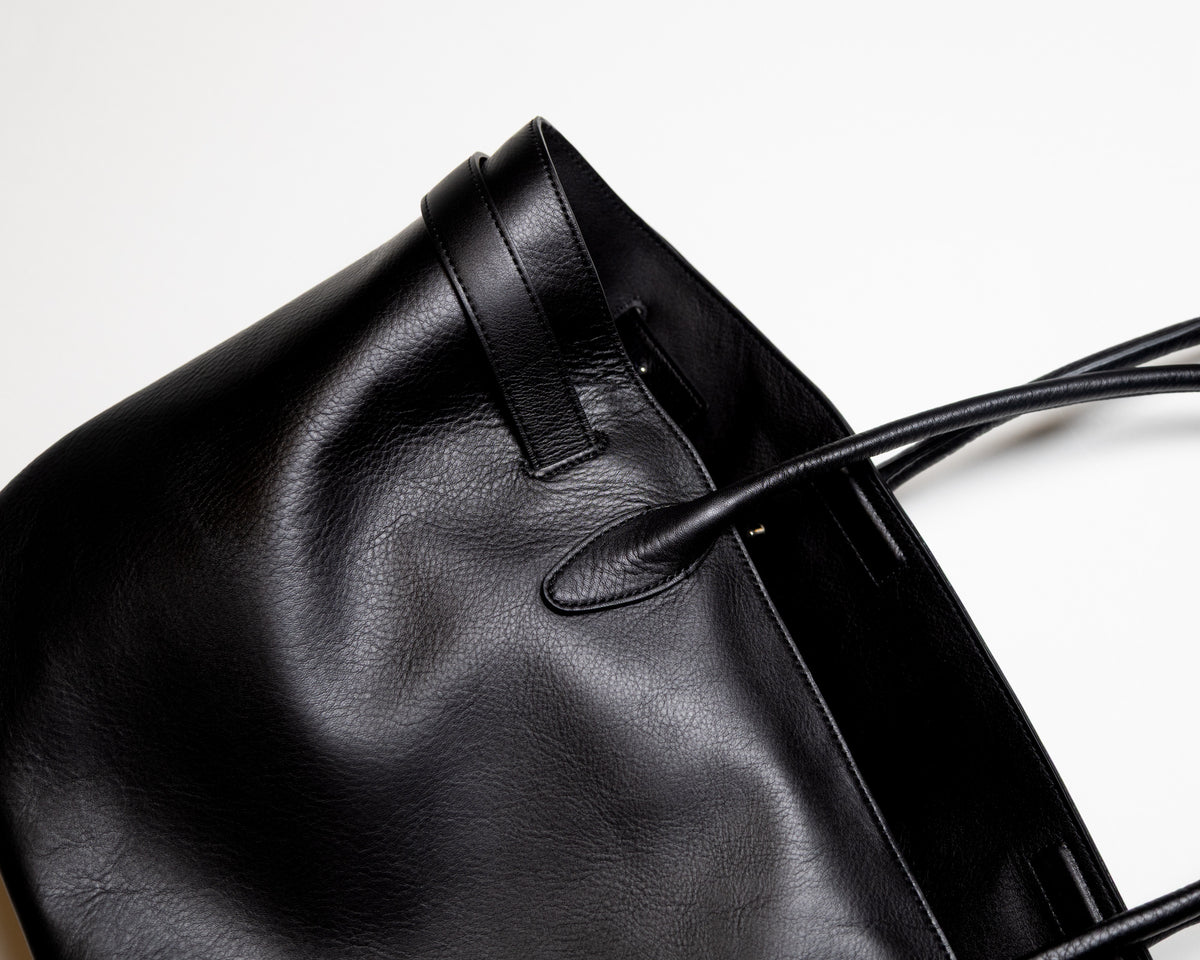 ELLA LEATHER BAG - BLACK