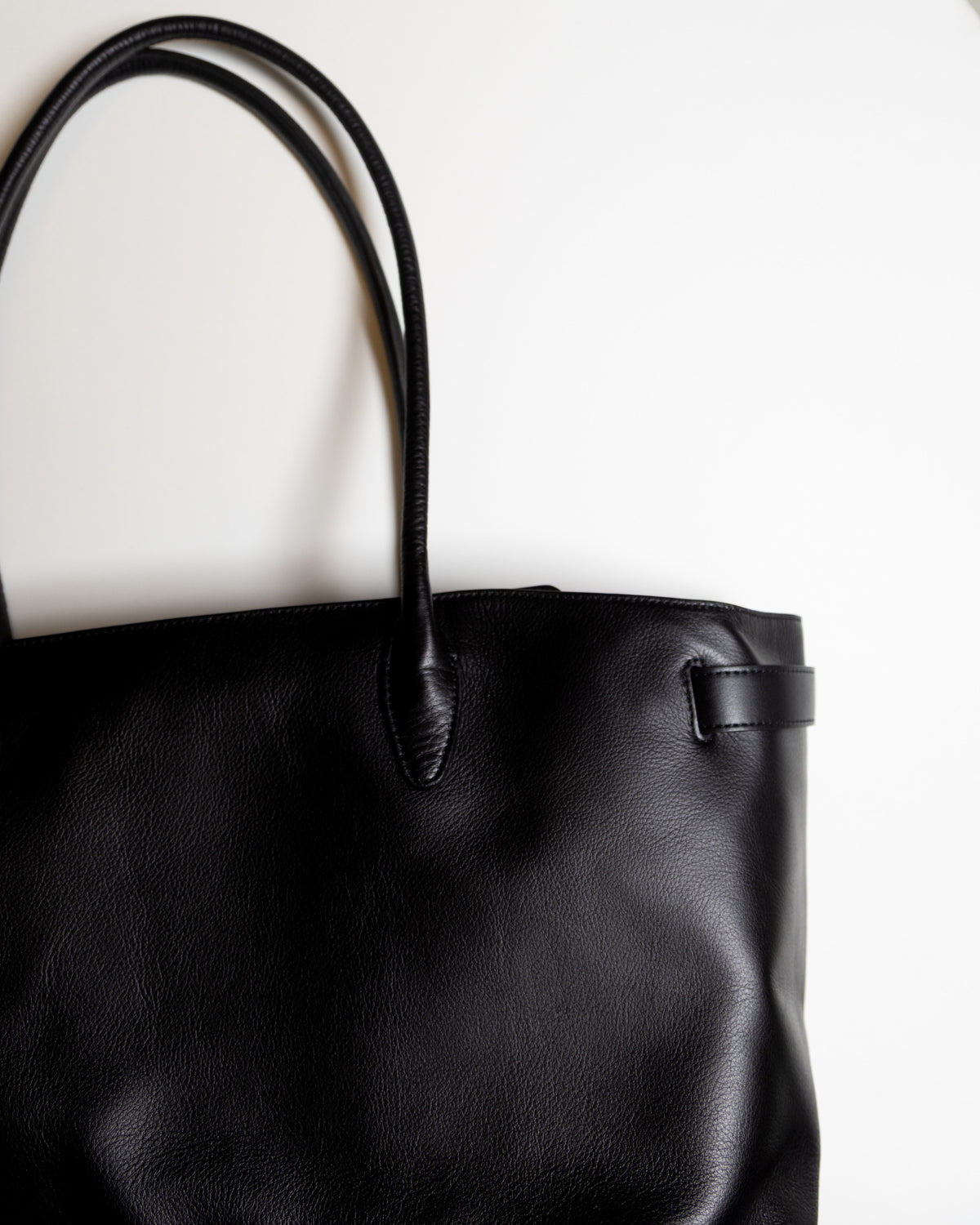 ELLA LEATHER BAG - BLACK