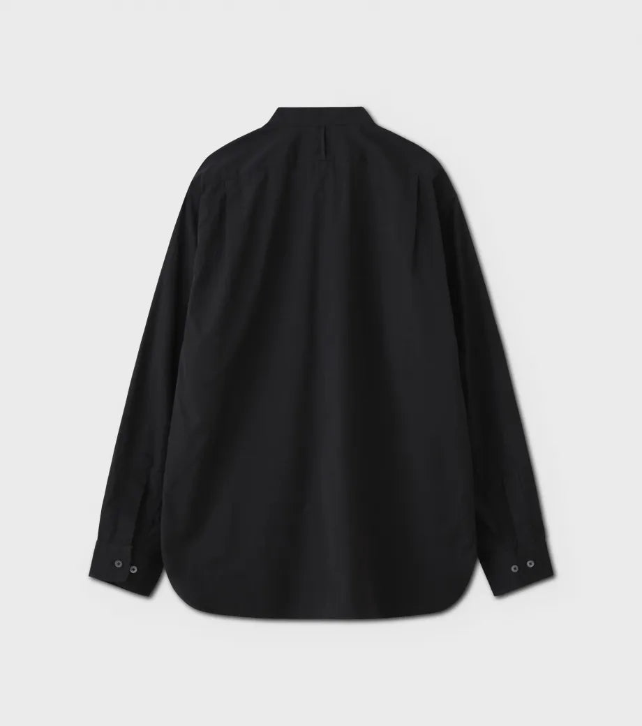 BAND COLLAR DRESS SHIRT - CHARCOAL