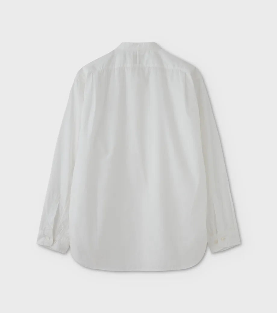 BAND COLLAR DRESS SHIRT - OFF WHITE