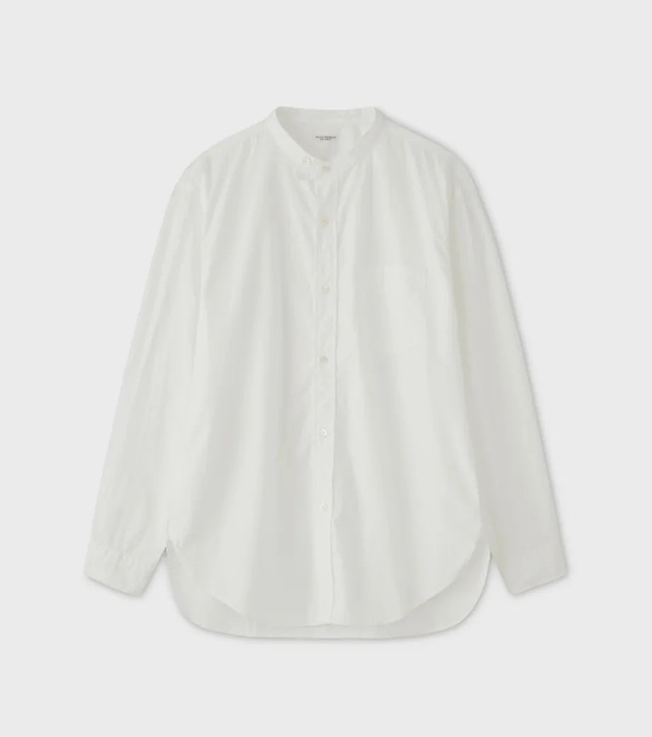 BAND COLLAR DRESS SHIRT - OFF WHITE