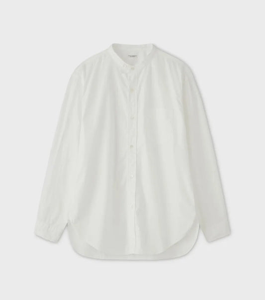 BAND COLLAR DRESS SHIRT - OFF WHITE